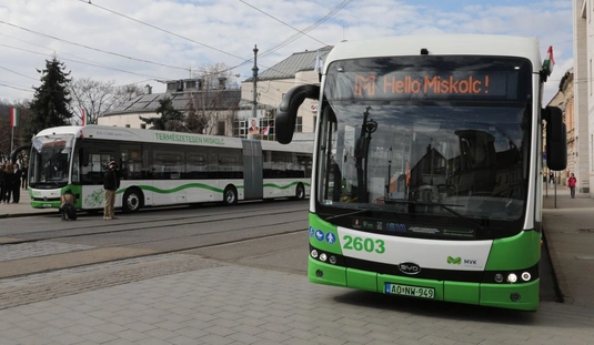 Új BYD buszok Miskolcon. Fotó: Juhász Ákos