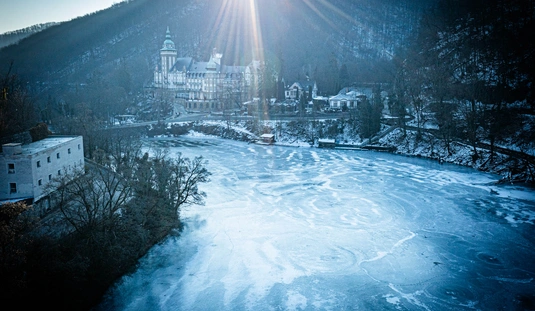 Befagyott a Hámori-tó 