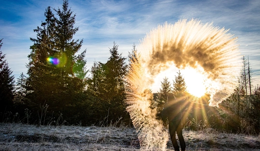Röptében megfagyott a víz a Bükk-fennsíkon 