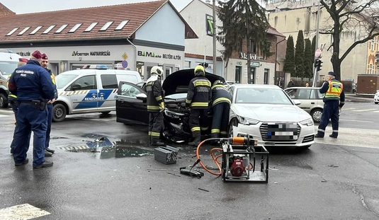 Baleset Miskolc Szentpáli utca - Horváth Lajos utca