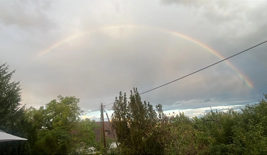 Szivárvány Miskolc felett