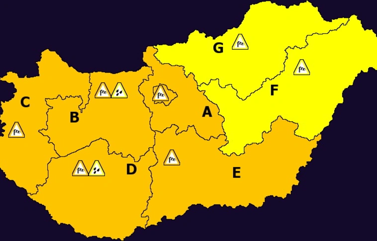 Marad a narancssárga riasztás