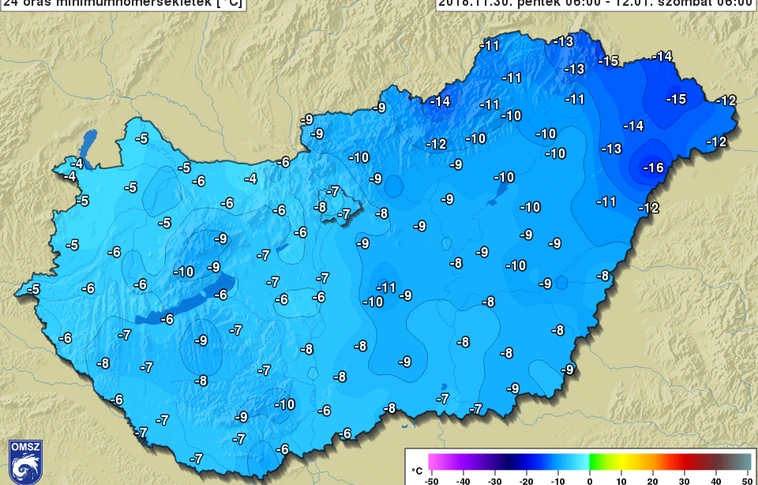 Az évszak leghidegebb éjszakájával ért véget az ősz
