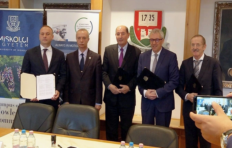 Együttműködési megállapodást kötött a Miskolci Egyetem, és a Starters E-Components Generators Automotive Hungary