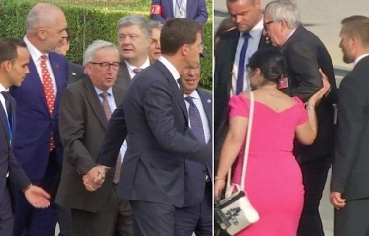 Úristen, mi történt Junckerrel? Alig állt a lábán…