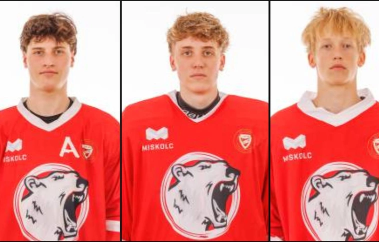 Györe Balázs Géza és Kőrösi Kende és Kuti Tamás (balról jobbra) diósgyőri akadémisták is játszanak a tornán. Fotó: magánarchívum