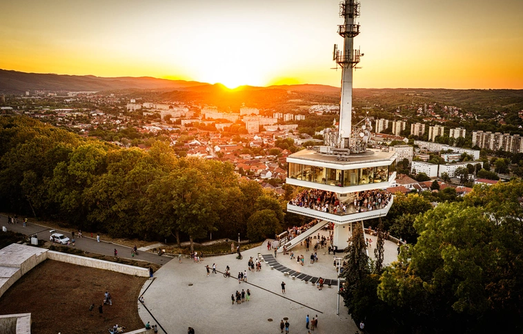 Napfogyatkozás 2026 az Avas kilátóból. Fotó: Horváth Csongor