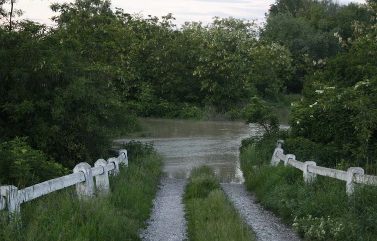 A Sajó és a Szinva torkolata a Fonoda utcánál hétfő este