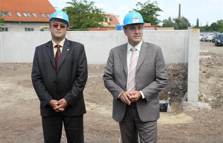 A biomassza-fűtőmű alapkőletétele