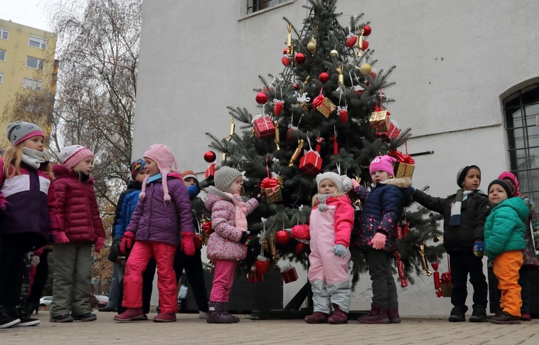 Karácsonyfát állítottak a Csodamalomnál is