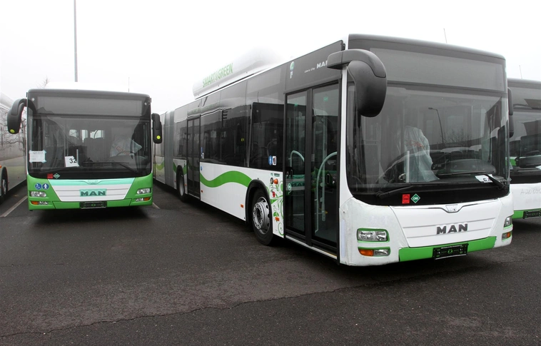 Miskolc új CNG buszai a Tiszaújvárosi telephelyen