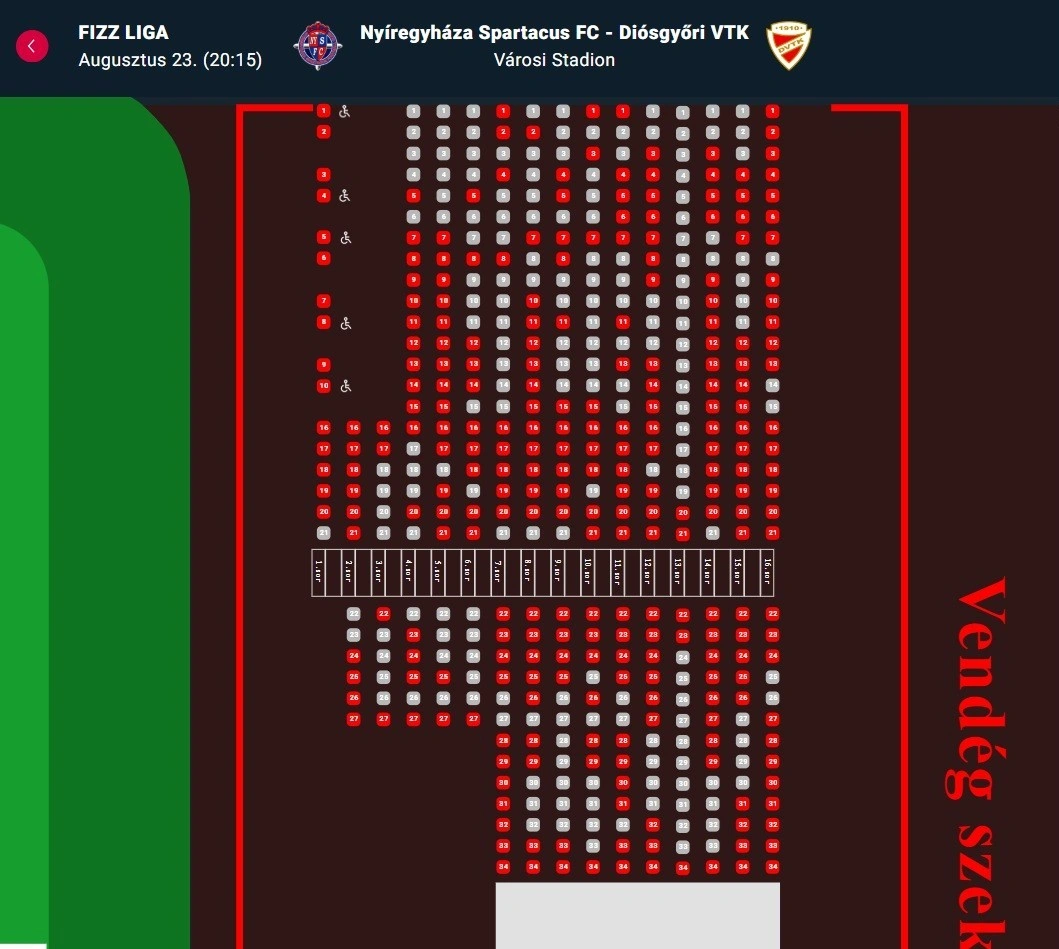 jegyek Nyíregyháza - DVTK
