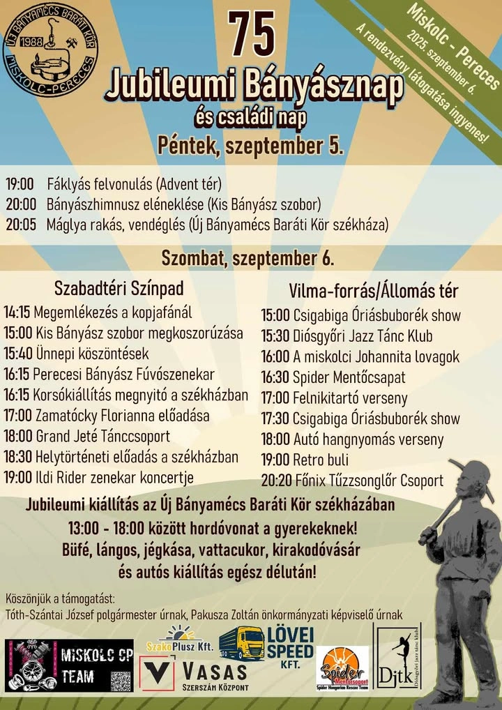 75. perecesi bányásznap
