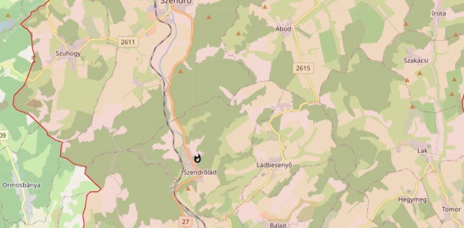 Tűz Szendrőládon. Forrás: katasztrófavédelem