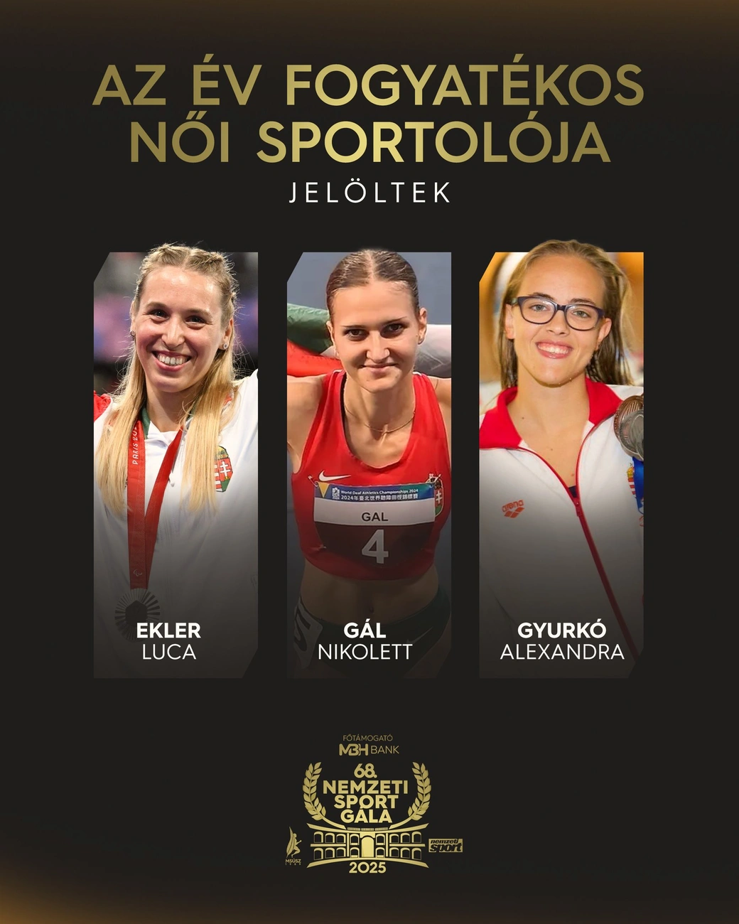 Az Év fogyatékos női sportolója cím várományosai