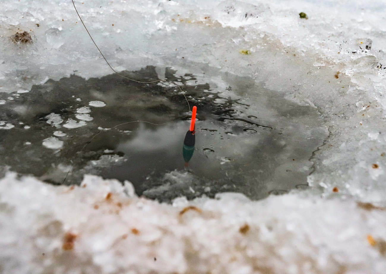 téli horgászat. Fotó: Mocsári László