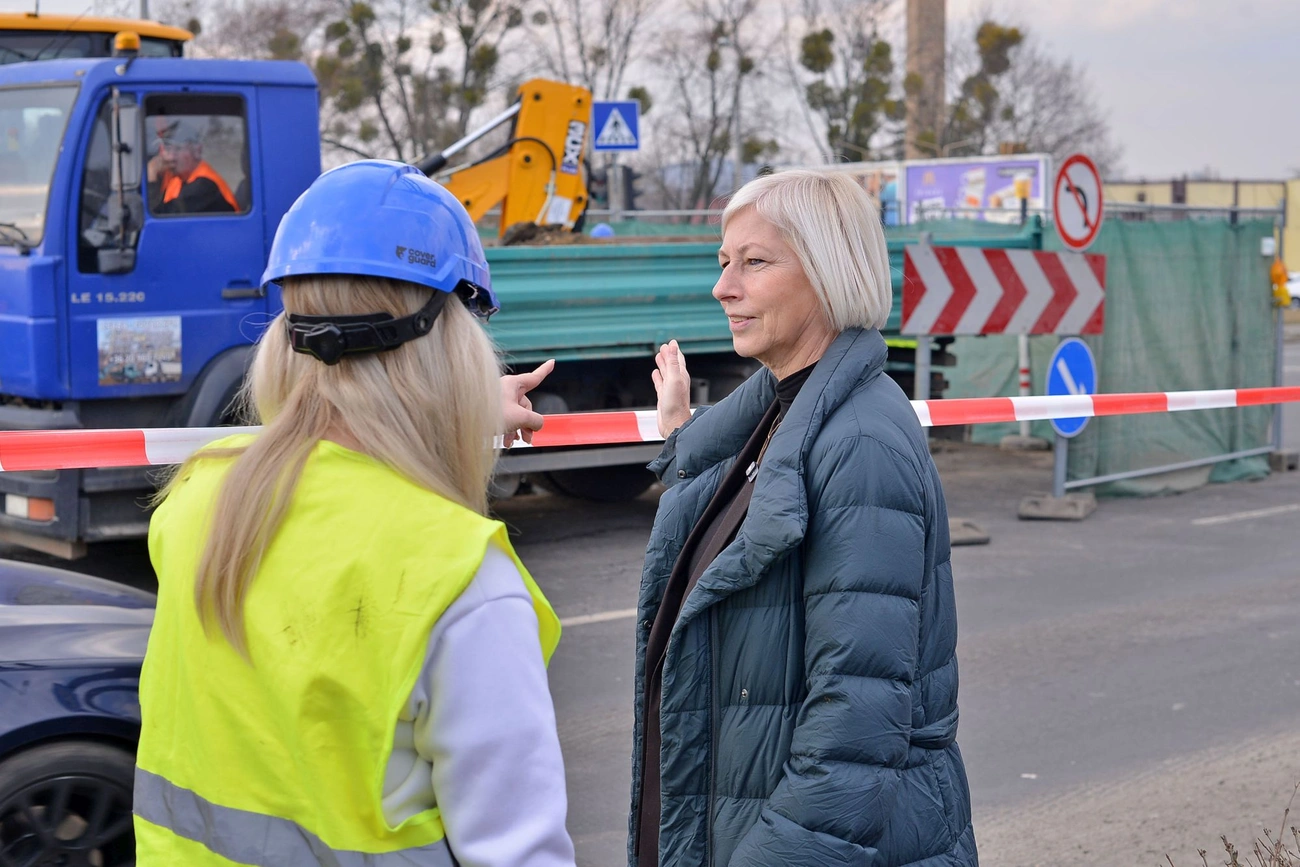 Csőcsere a Futó utcánál. Fotó: Osztie Tibor