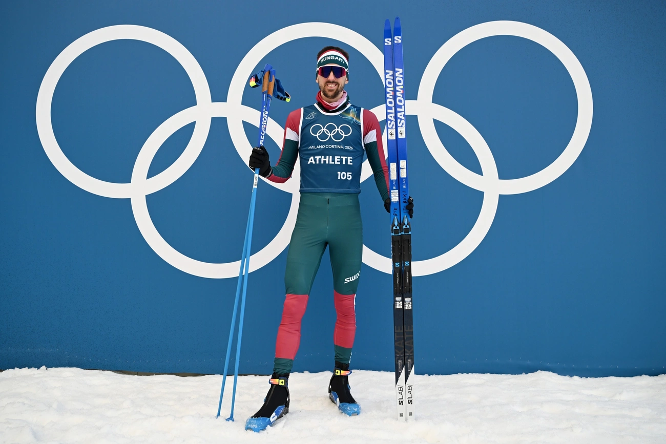 Büki Ádám élete első téli olimpiáján szerepelt. Fotó: MOB 