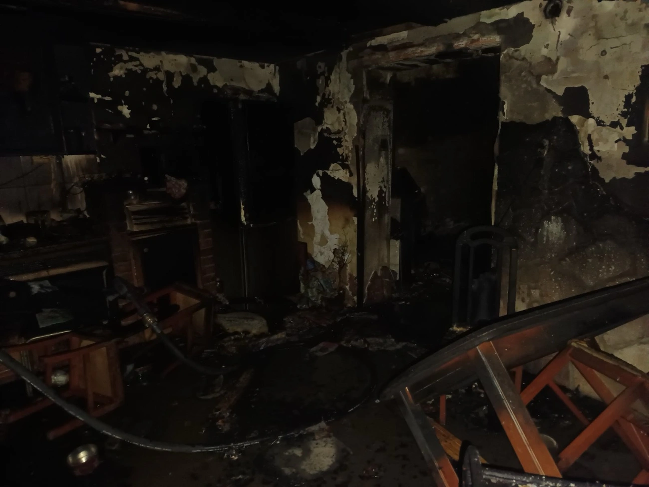 Tűz Miskolcon, Andor utca. Fotó: Matisz Viktor tű. főhadnagy / Miskolc HTP