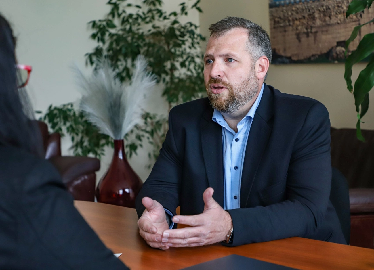 Dohány András a jobb sorsra érdemes városról, új ipari parkról. Fotó: Mocsári László