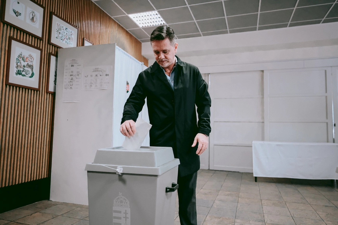 Tóth-Szántai József szavaz választás 2026. Fotó: Rogosz Péter