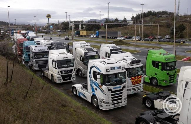 teherforgalmi blokád. Fotó: MTI