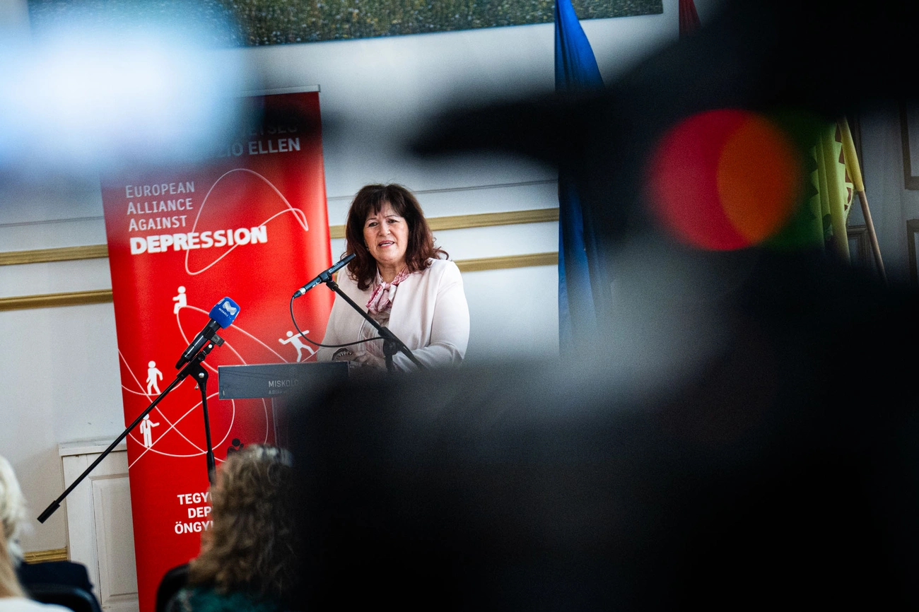 Radomszki Lászlóné a Mentális Egészség Konferencián. Fotó: Horváth Csongor