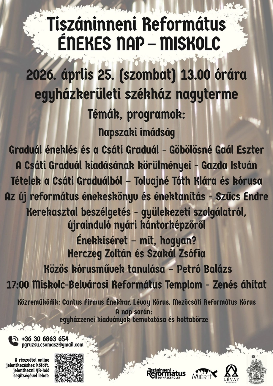 Az egyházkerület Énekes napja plakát. Forrás: tirek.hu