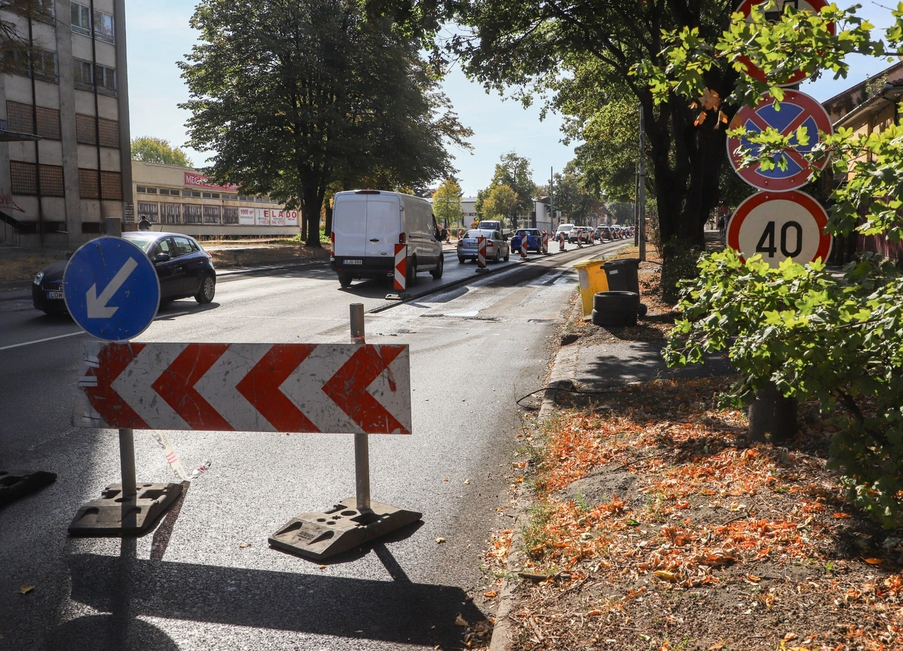 26-os főút felújítása Miskolcon. Fotó: Mocsári László