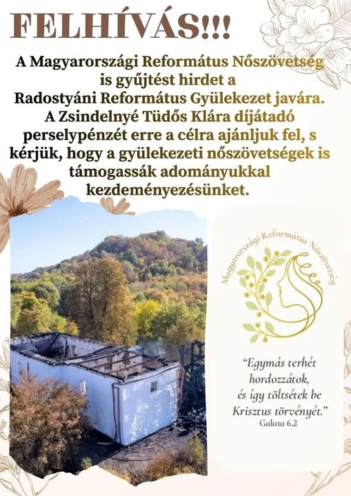 Magyarországi Református Nőszövetség felhívása. Forrás: Facebook