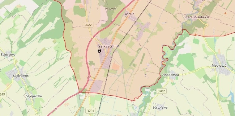 A szikszói tűz helye. Forrás: baz.katasztrofavedelem