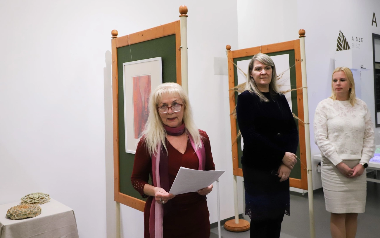 Kiss Gabriella Organikus szövet című kiállításának megnyitója