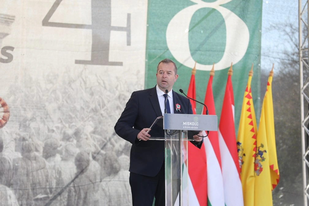 Március 15-ei megemlékezés a Szent István téren