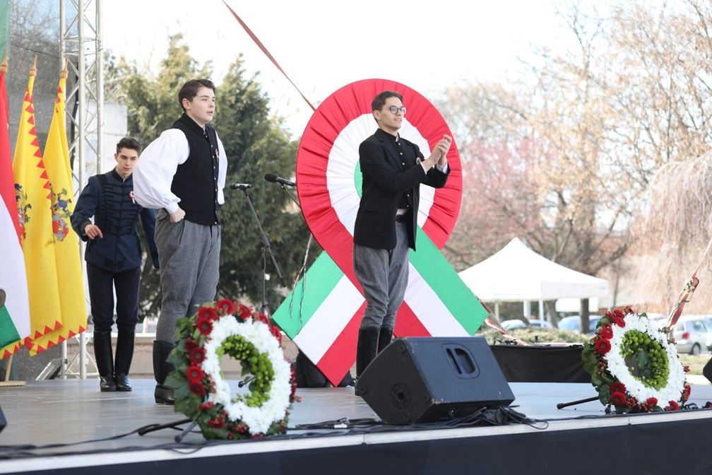 Március 15-ei megemlékezés a Szent István téren