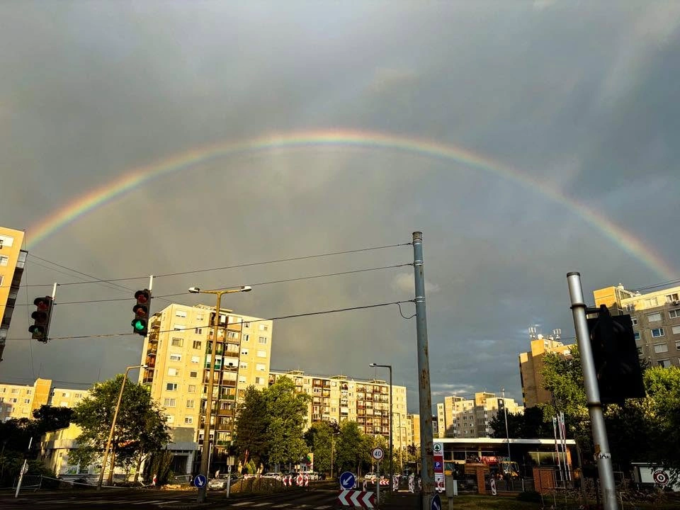 Szivárvány Miskolc felett. Fotó: Roppantó Krisztián