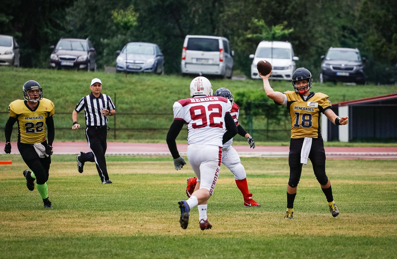 Miskolc Renegades-Eger Heroes amerikaifutball-mérkőzés az egyetemen 